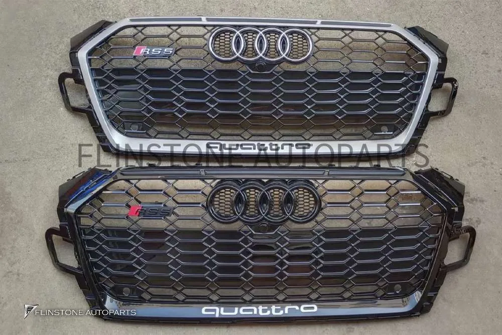 กระจัง Audi A5 ทรง RS5 2021 สีดำเงา พร้อมโลโก้ Quattro