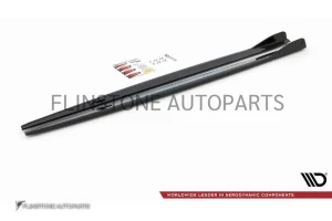 สเกิร์ตข้าง BMW F44 ทรง Maxton design สีดำเงา V.2