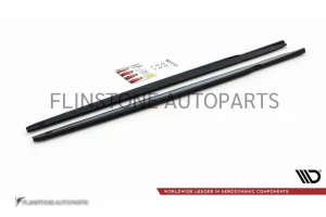สเกิร์ตข้าง BMW F44 ทรง Maxton design สีดำเงา V.1