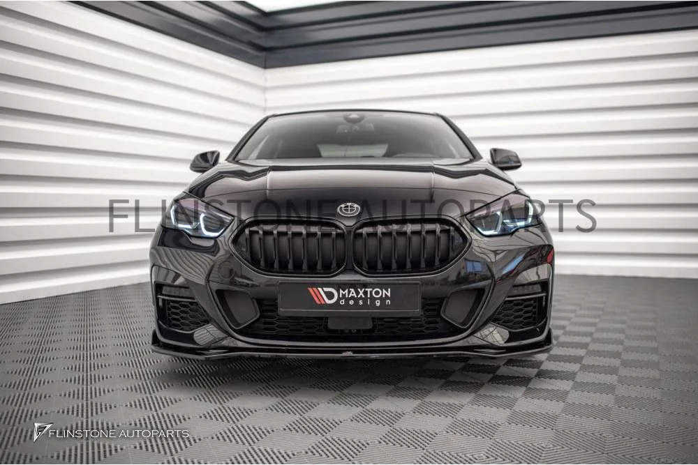 ลิ้นหน้า BMW F44 ทรง Maxton design สีดำเงา V.3