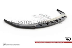 ลิ้นหน้า BMW F44 ทรง Maxton design สีดำเงา V.2