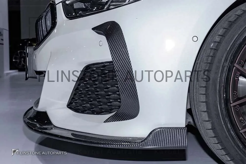 คิ้วช่องลมหน้า Carbon fiber BMW G16 ทรง Karbel