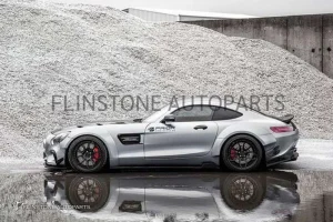 สเกิร์ตข้าง Carbon Fiber C190 AMG GT ทรง Prior design