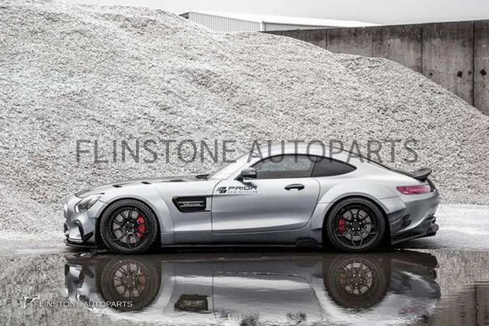 สเกิร์ตข้าง Carbon Fiber C190 AMG GT ทรง Prior design