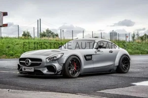 สเกิร์ตข้าง Carbon Fiber C190 AMG GT ทรง Prior design
