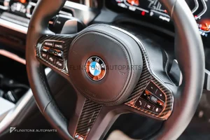ครอบพวงมาลัย Carbon fiber BMW สีดำ