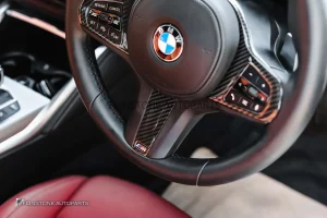 ครอบพวงมาลัย Carbon fiber BMW สีดำ