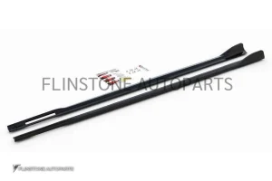 สเกิร์ตข้าง BMW G22 ทรง Maxton design V.2 สีดำเงา