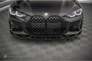 ลิ้นหน้า BMW G22 ทรง Maxton design V.2 สีดำเงา