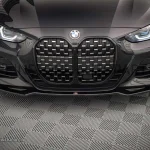 ลิ้นหน้า BMW G22 ทรง Maxton design V.3 สีดำเงา