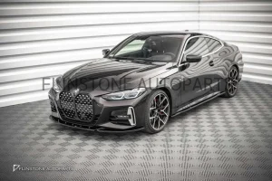 ลิ้นหน้า BMW G22 ทรง Maxton design V.4 สีดำเงา