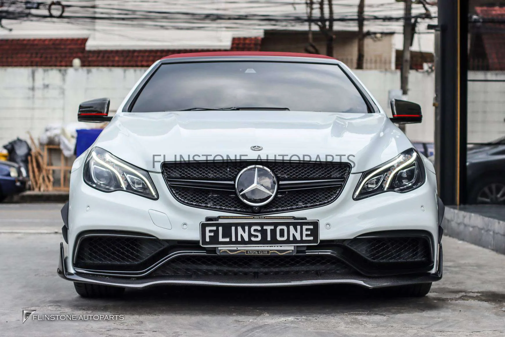 Front Grille W207 E-Coupe Facelift style E63 AMG black twin-spoke