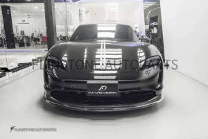 ลิ้นหน้า Carbon fiber Porsche Taycan ทรง FD design