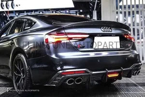 ดิฟฟิวเซอร์ Carbon fiber Audi A5 ทรง Karbel 2021 พร้อมไฟ Led