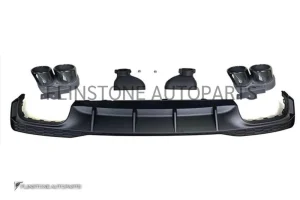 ดิฟฟิวเซอร์ Audi A7 ทรง S7 2021 พร้อมปลายท่อ สีดำ