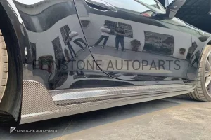 สเกิร์ตข้าง Carbon Fiber สำหรับ PORSCHE 992 Carrera ทรง Techart
