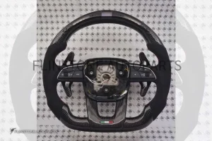 พวงมาลัย Carbon fiber Lamborghini ด้ามจับ Alcantara ดำ พร้อมจอ Led ลายธงชาติอิตาลี