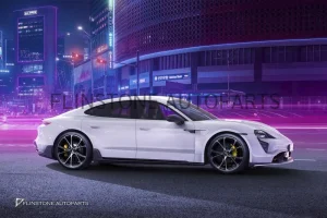สเกิร์ตข้าง Carbon fiber Porsche Taycan ทรง Techart