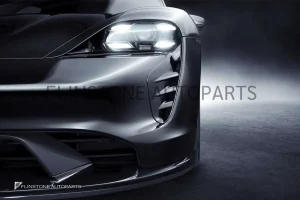 ช่องลมหน้า Porsche Taycan ทรง Techart สีดำเงา