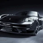 ช่องลมหน้า Porsche Taycan ทรง Techart สีดำเงา