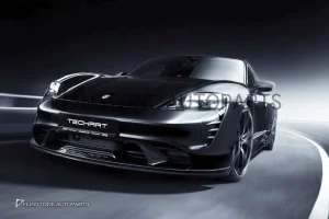 ช่องลมหน้า Porsche Taycan ทรง Techart สีดำเงา