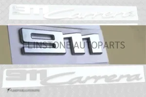โลโก้ Porsche 911 สีเงิน