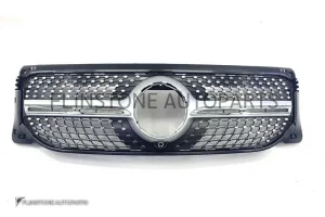 กระจังหน้า X247 GLB-Class ทรง Diamond สีเงิน-โครเมี่ยม