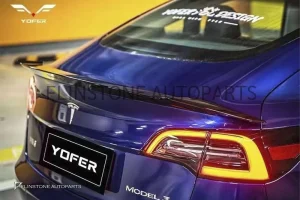 สปอยเลอร์ Tesla Model3 ทรง Yofer สีดำเงา