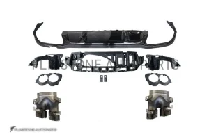 ดิฟฟิวเซอร์ W213 E-Class Facelift ทรง E53 AMG คาดดำ พร้อมปลายท่อดำ