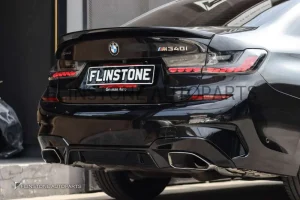 ดิฟฟิวเซอร์ BMW G20 ทรง M340i สีดำเงา พร้อมปลายท่อ