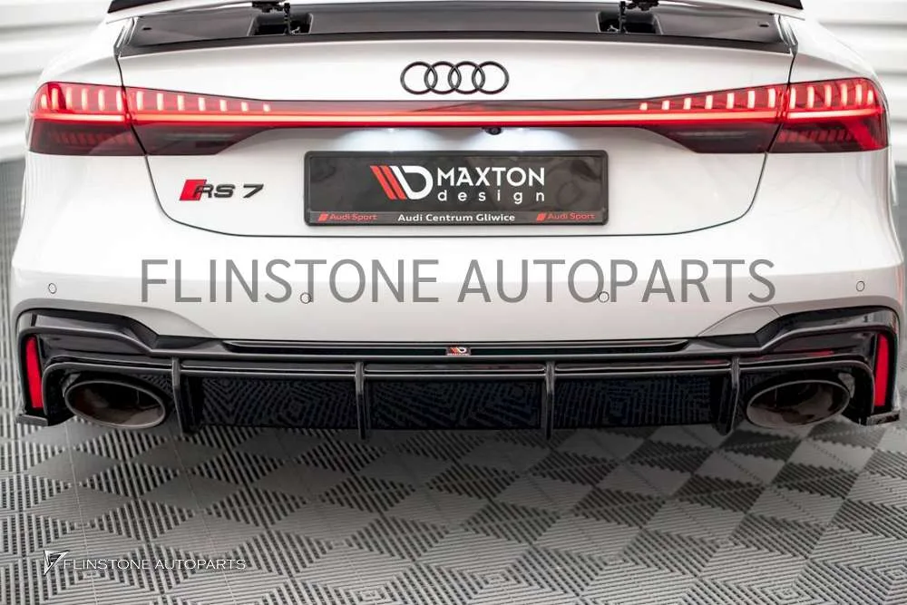 ดิฟฟิวเซอร์ Audi C8 Rs7 V.3 สีดำเงา ทรง Maxton
