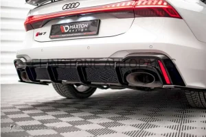 ดิฟฟิวเซอร์ Audi C8 Rs7 V.3 สีดำเงา ทรง Maxton