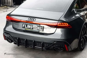 ดิฟฟิวเซอร์ Audi C8 Rs7 V.2 สีดำเงา ทรง Maxton
