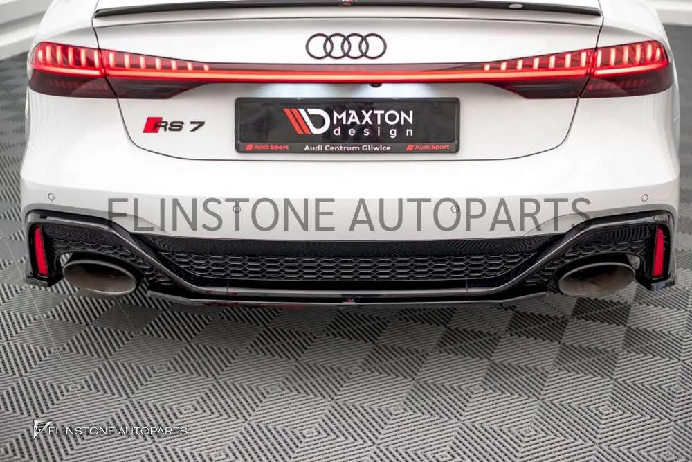 ดิฟฟิวเซอร์ Audi C8 Rs7 V.1 สีดำเงา ทรง Maxton