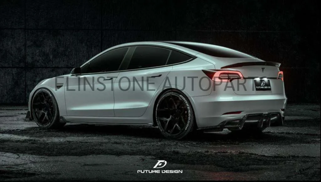 สเกิร์ตข้าง Carbon Fiber Tesla Model 3 ทรง FD Design