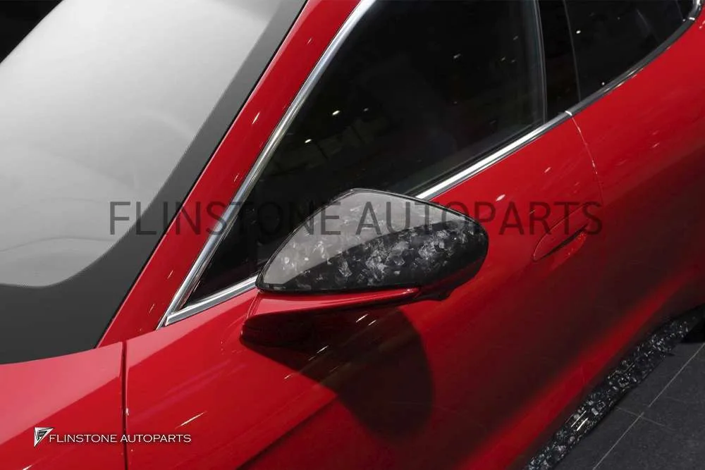 กระจกมองข้าง Forged Carbon Fiber Porsche Taycan ทรง OEM