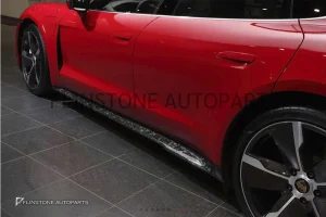 สเกิร์ตข้าง Forged Carbon Fiber Porsche Taycan ทรง OEM