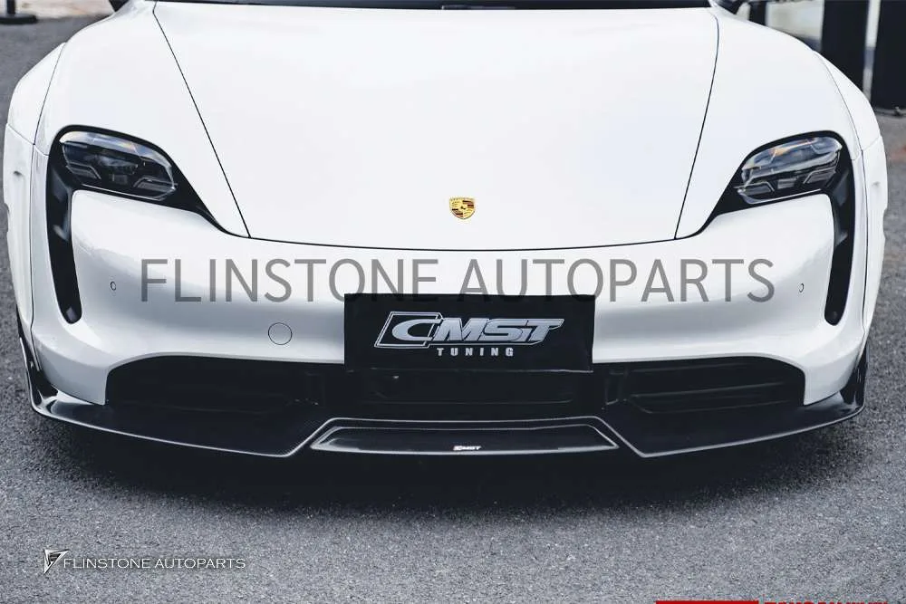 ลิ้นหน้า Carbon Fiber Porsche Taycan ทรง CMST