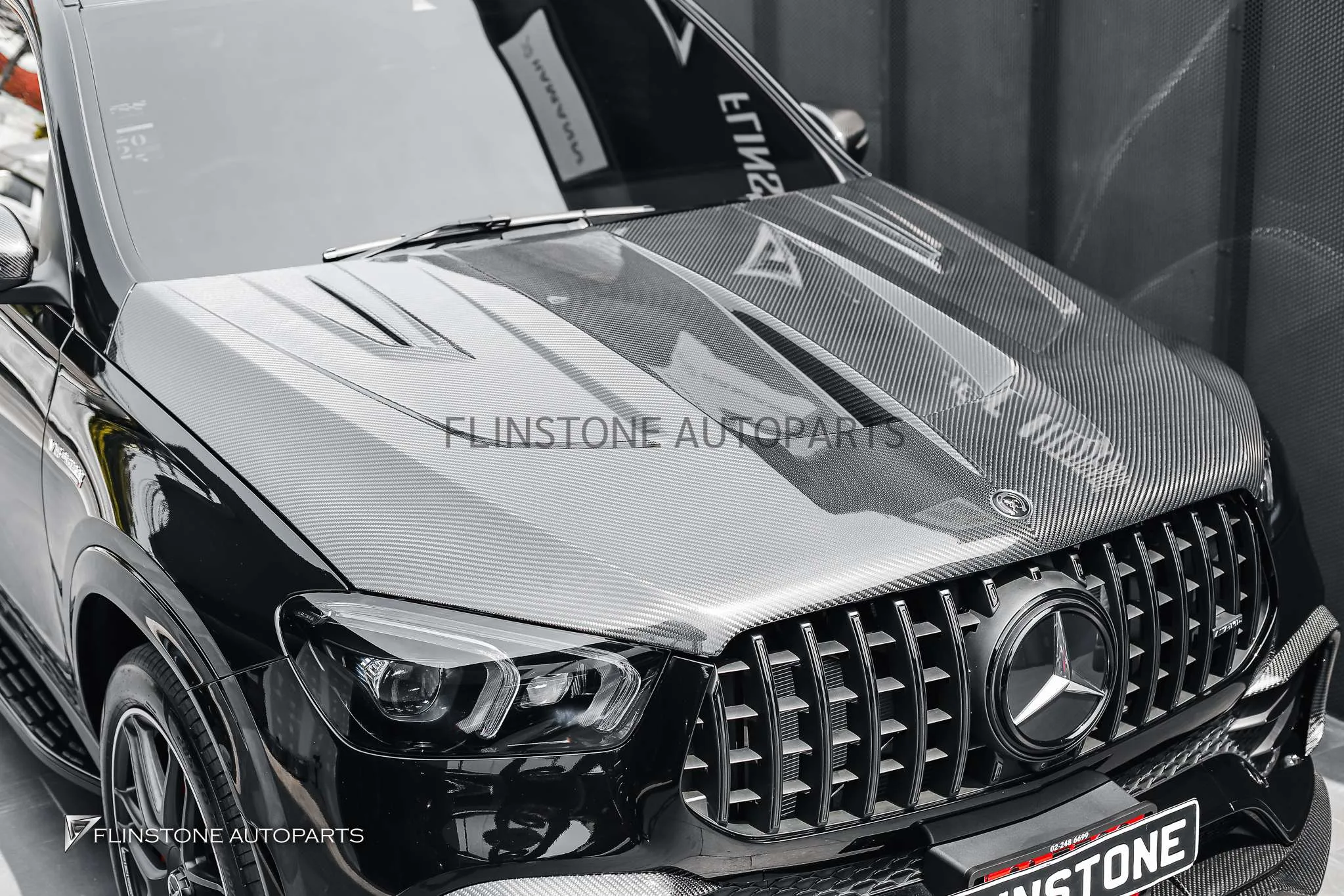 ฝากระโปรง Carbon Fiber W167 GLE63 AMG ทรง Larte Design