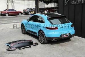 ฝาท้าย PORSCHE Macan พร้อมไฟท้าย LED สีดำ