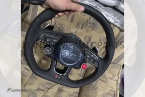 พวงมาลัย Audi หนัง Nappa เย็บด้ายแดง ก้าน RS line ปุ่ม Race Display ซ้าย/ขวา