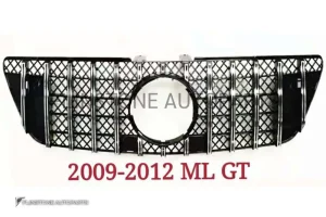 กระจังหน้า W164 ML-Class ทรง GT สีดำ-โครเมี่ยม แบบมีตาข่าย