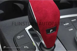 Gear Knob overlay type BMW G20 Series 3 Alcantara red
