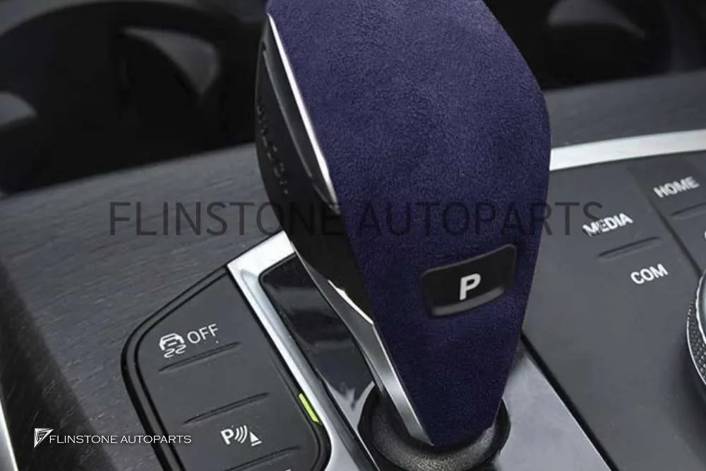 ครอบหัวเกียร์ BMW G20 Series 3 Alcantara สีน้ำเงิน