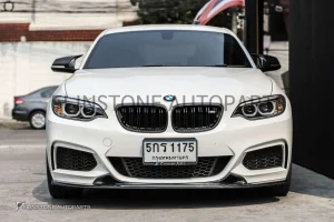 กระจังหน้า BMW F22/F23 เส้นคู่ สีดำเงา ขอบคาร์บอน