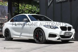 กระจังหน้า BMW F22/F23 เส้นคู่ สีดำเงา ขอบคาร์บอน