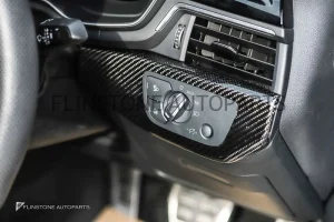ชุดคอนโซลภายใน Carbon Fiber Audi A5 แบบเงา