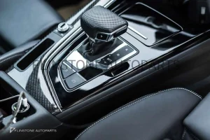 ชุดคอนโซลภายใน Carbon Fiber Audi A5 แบบเงา