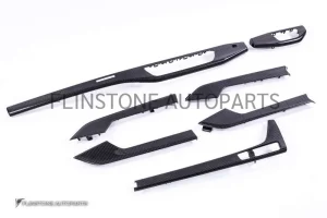 ชุดคอนโซลภายใน Carbon Fiber Audi A5 แบบเงา