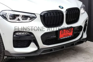 กระจังหน้า BMW G01 X3/G02 X4 เส้นคู่ สีดำเงา